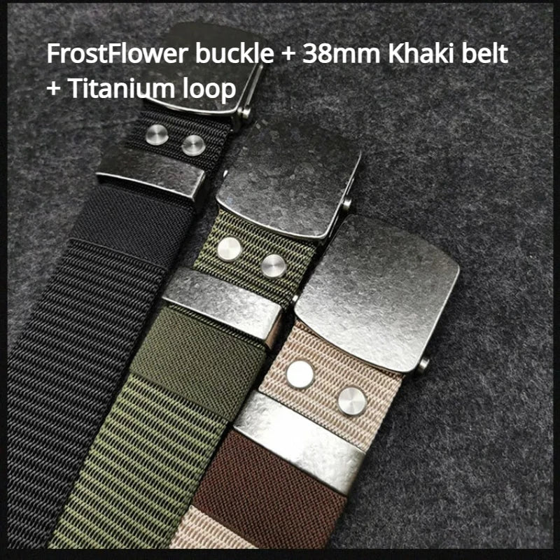 Ceinture Tactique en Nylon avec Boucle Automatique en Titane Pur (35/38 mm) Ma boutique