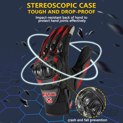 Gants Moto Été Respirants SUOMY – Plein Doigt Tactile Anti-Dérapant Motocross
