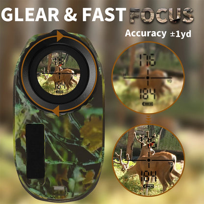 Télémètre Laser Tactique 1300M HD Rechargeable avec Verrouillage de Cible - BLACKBEARD OUTDOOR INDUSTRIES