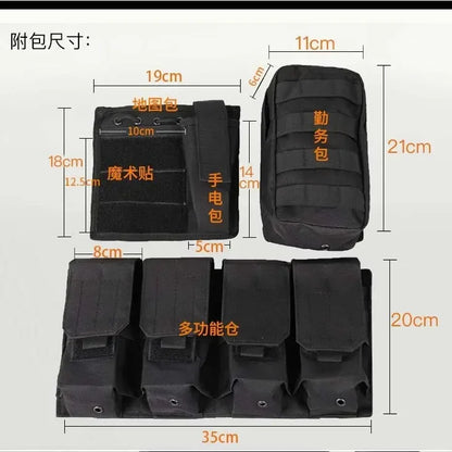 Gilet tactique AUKUPKEE MOLLE ajustable pour la sécurité, le combat, la chasse, et l'entraînement airsoft - BLACKBEARD OUTDOOR INDUSTRIES
