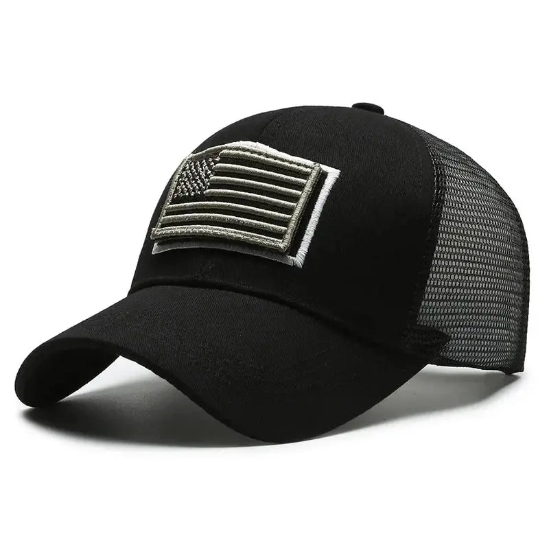 Casquette Tactique Camouflage Militaire Réglable | Broderie Drapeau - BLACKBEARD OUTDOOR INDUSTRIES