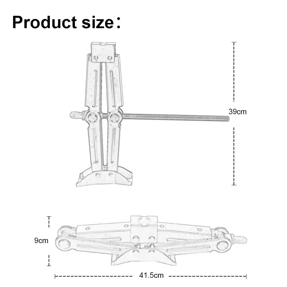 Cric Mécanique 2-en-1 avec Clé à Cliquet – 1.5T / 2.5T | Outil de Levage Pliable pour Voiture - BLACKBEARD OUTDOOR INDUSTRIES