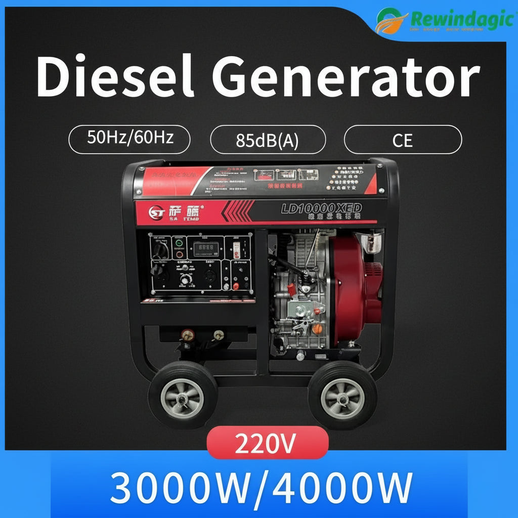 Groupe électrogène diesel 3000W 220V – générateur 4 temps portable refroidi par air - BLACKBEARD OUTDOOR INDUSTRIES