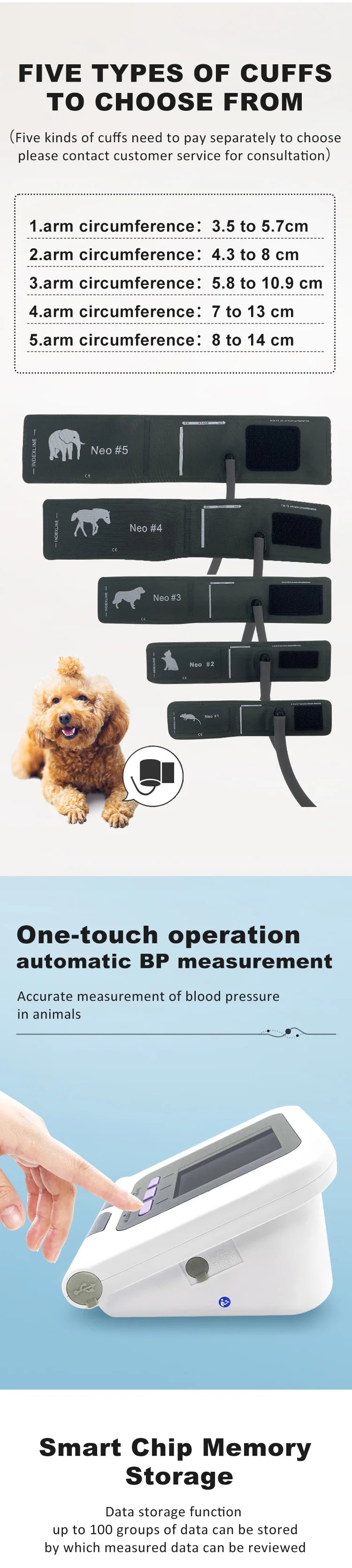 CONTEC08A Moniteur de Tension Artérielle Électronique pour Animaux (Vétérinaire) Ma boutique