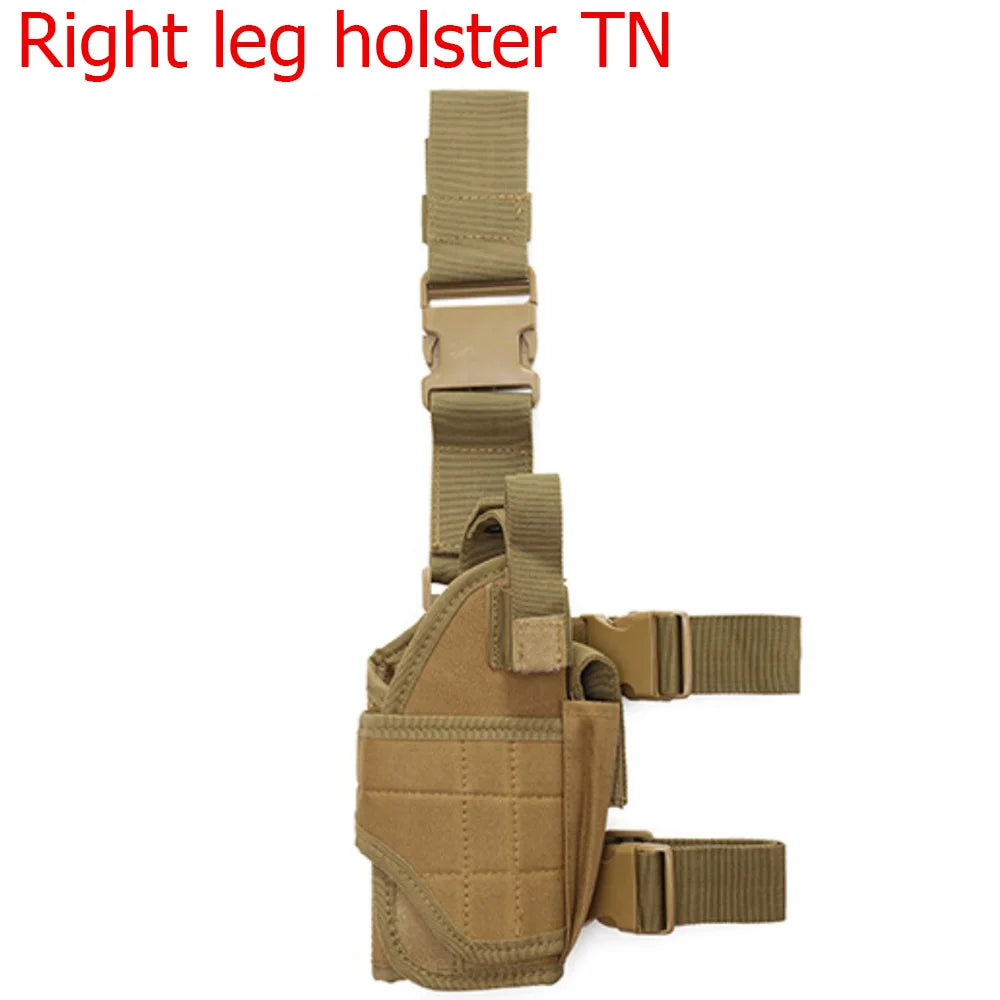 Holster Cuisse Universel Drop Leg – Glock 17, M9, P226, CZ 75, Révolver | Polyester 600D, Réglable | Droitier & Gaucher | Noir, Vert, Tan - BLACKBEARD OUTDOOR INDUSTRIES