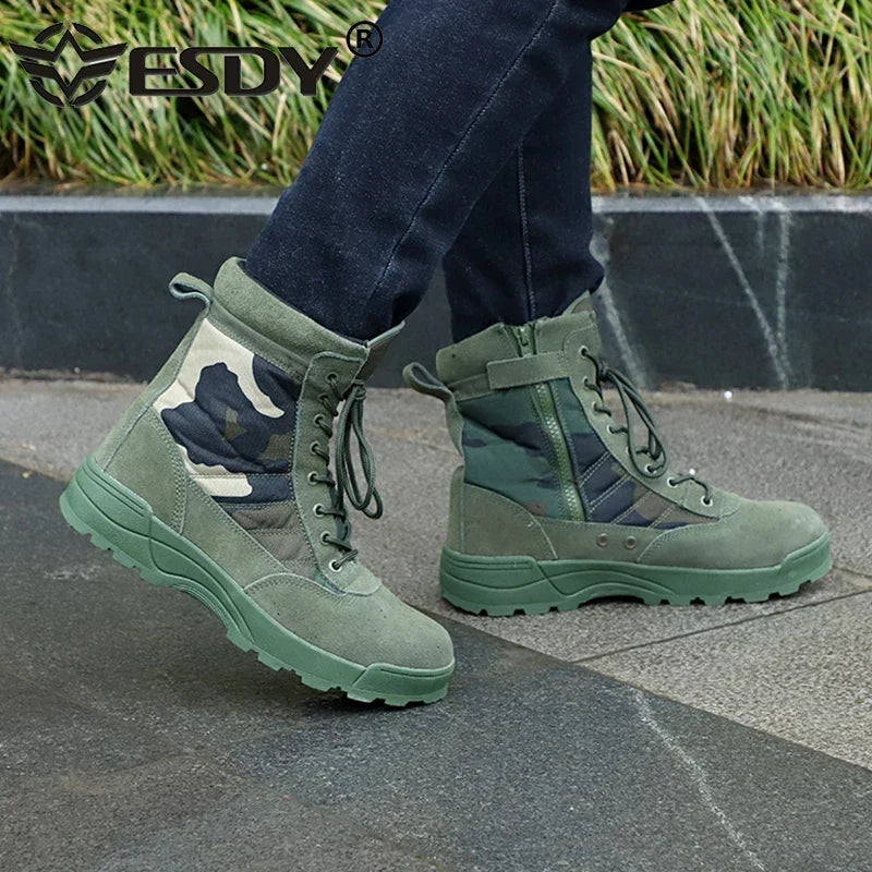 Bottes Tactiques Militaires Homme – Style Armée / Combat – Bottines de Sécurité Désert Résistantes - BLACKBEARD OUTDOOR INDUSTRIES