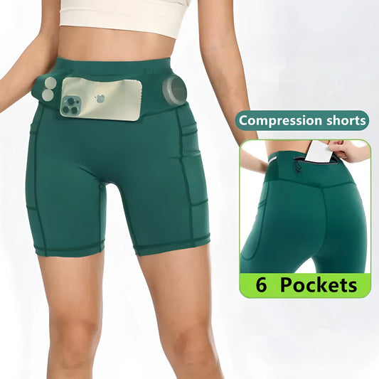 Legging short femme à poches pour le sport