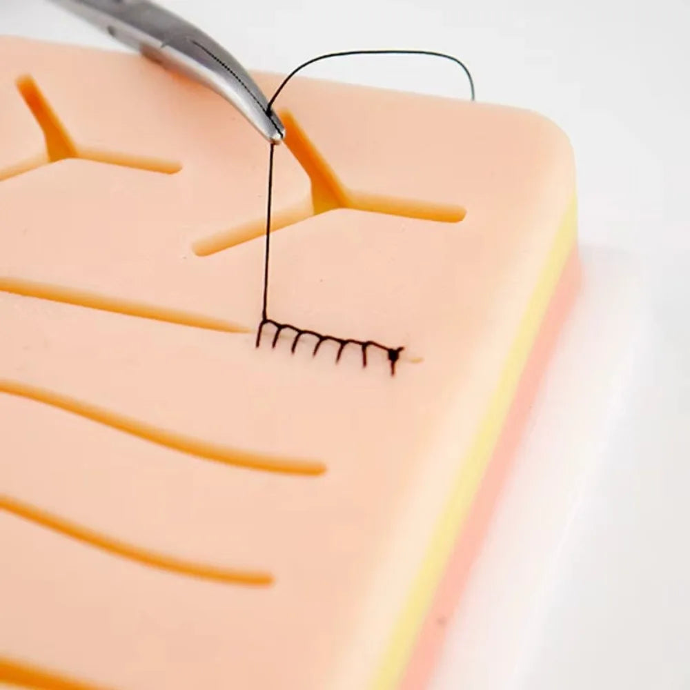 Pad de Suture en Silicone – Kit d'Entraînement Médical Étudiants & Chirurgiens – Simulation Peau Humaine