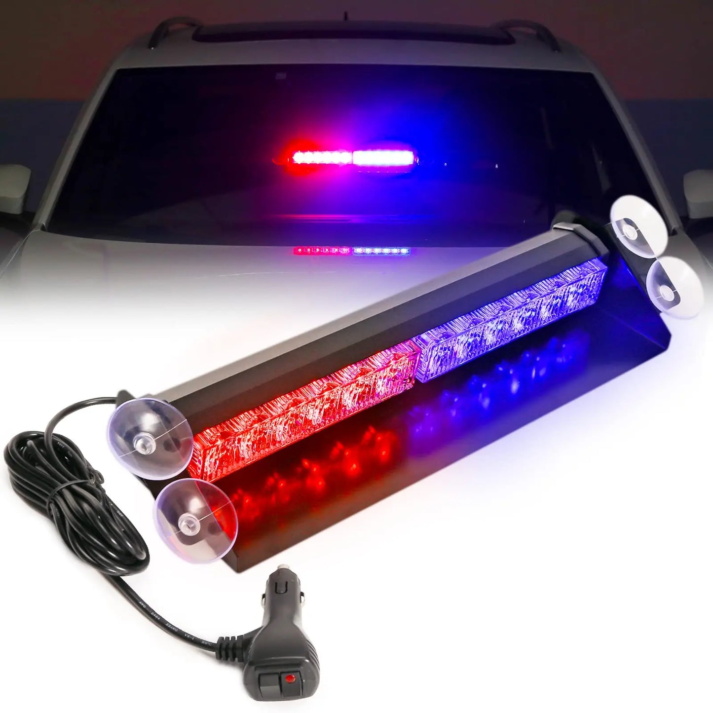 Gyrophare LED 12LED Barre Lumineuse d'Urgence — Police, Ambulance, Pompiers | 12-24V | IP67 - BLACKBEARD OUTDOOR INDUSTRIES