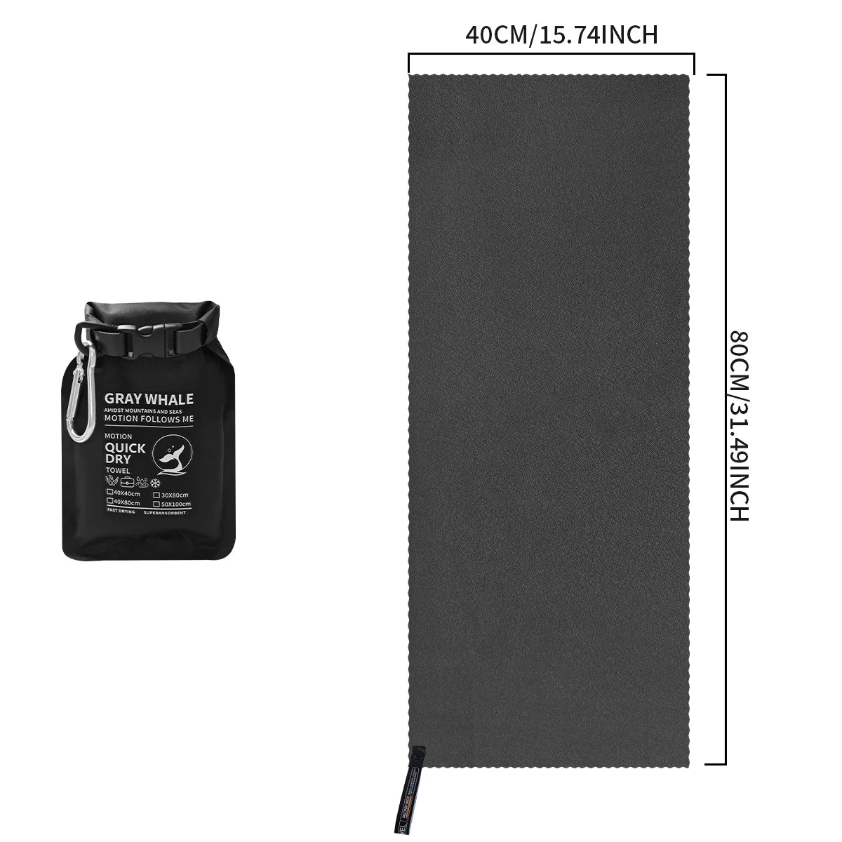 Serviette de sport séchage rapide en microfibre – compacte, ultra‑légère, idéale pour la gym, le camping et le voyage - BLACKBEARD OUTDOOR INDUSTRIES