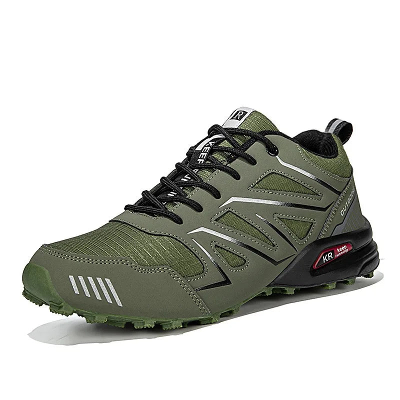 Chaussures de Randonnée Tactique Homme en Cuir — Respirantes, Antidérapantes, Grande Taille | EU 39-47