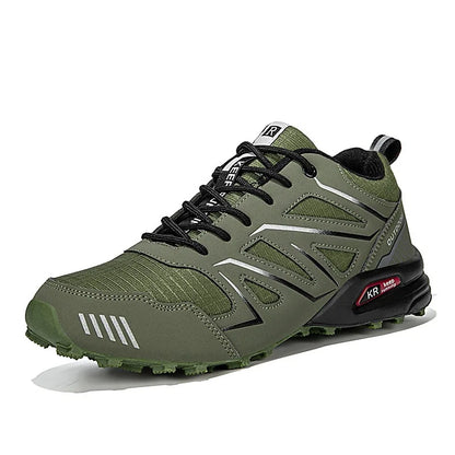 Chaussures de Randonnée Tactique Homme en Cuir — Respirantes, Antidérapantes, Grande Taille | EU 39-47