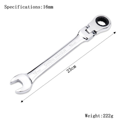 Clé à Cliquet Flexible 72 Dents en Acier Chrome Vanadium – 6 à 27 mm - BLACKBEARD OUTDOOR INDUSTRIES