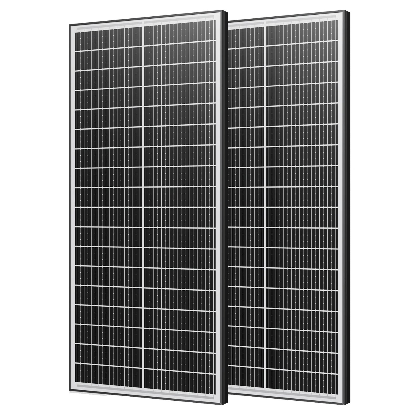 Panneaux solaires monocrystallins 400W RVPOZWER à double face, 25,5% rendement avec cellules 18BB pour toiture résidentielle - BLACKBEARD OUTDOOR INDUSTRIES