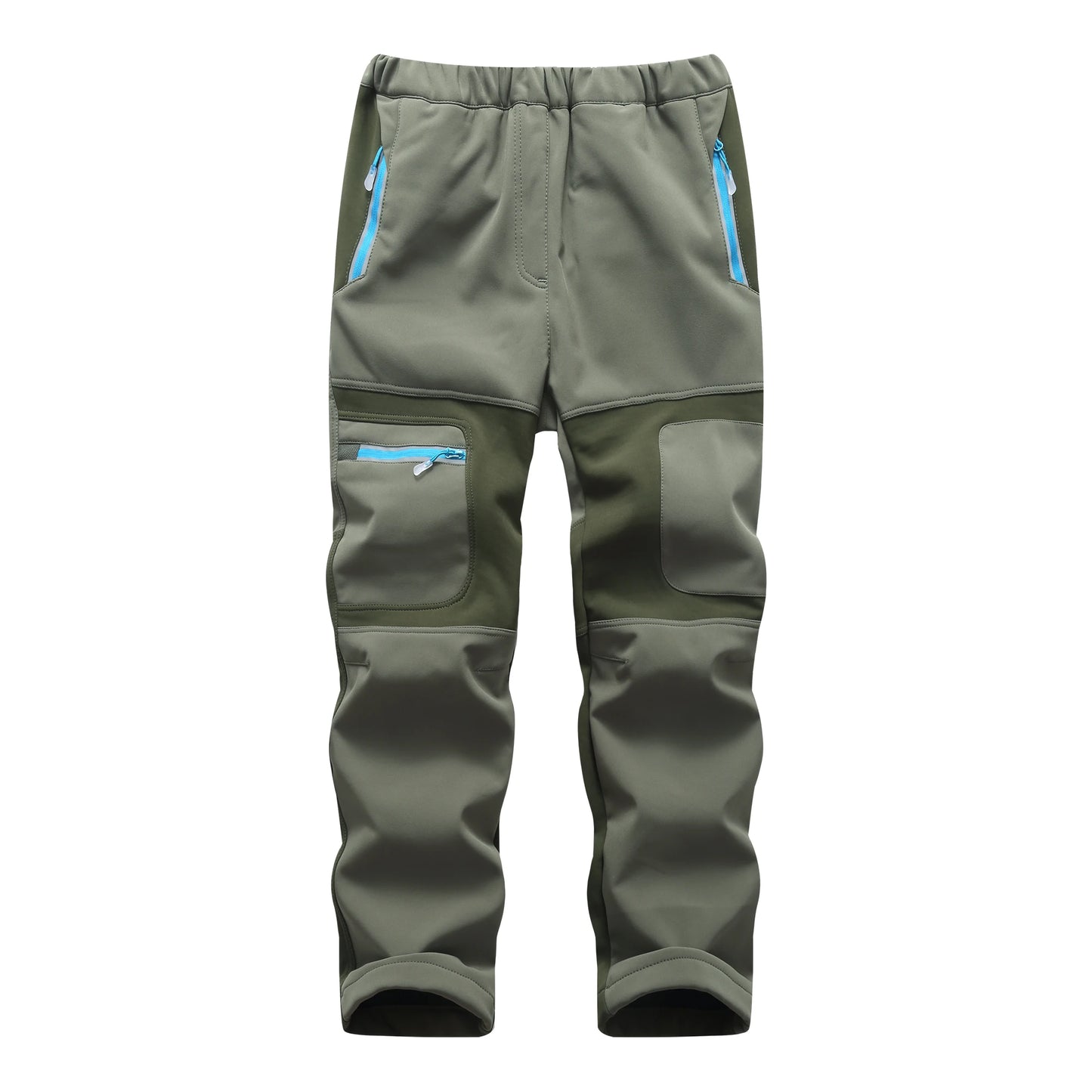 Pantalon Sport Enfant Soft Shell Imperméable Patchwork – Randonnée Escalade – Unisexe – 3 à 14 Ans