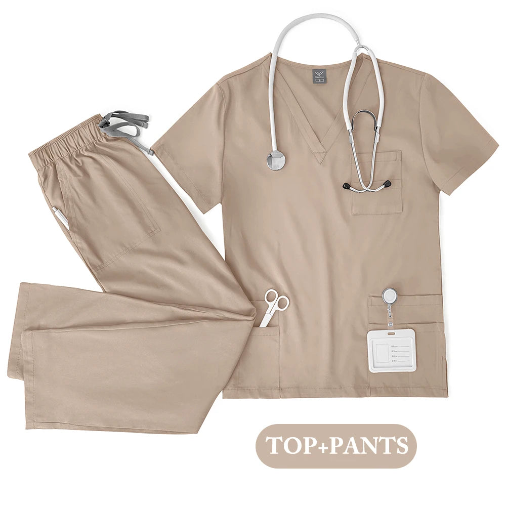 Ensemble Scrubs Médical Unisexe — Haut Manches Courtes & Pantalon Infirmier - BLACKBEARD OUTDOOR INDUSTRIES