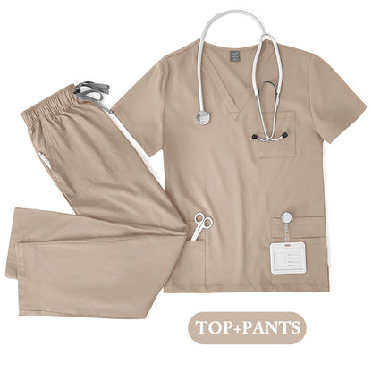 Ensemble Scrubs Médical Unisexe — Haut Manches Courtes & Pantalon Infirmier - BLACKBEARD OUTDOOR INDUSTRIES