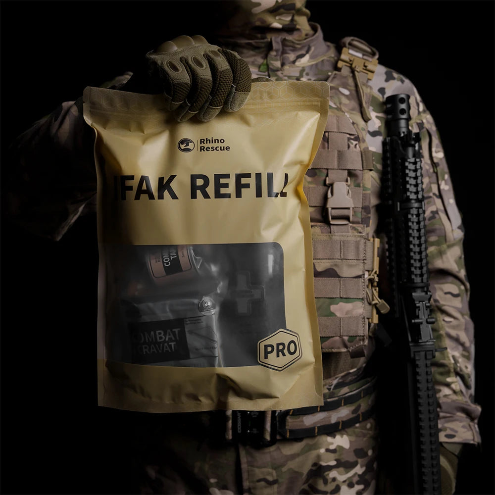 Kit Trauma RHINO RESCUE IFAK – Secours Tactique & Contrôle Hémorragie 4 à 17 Pièces