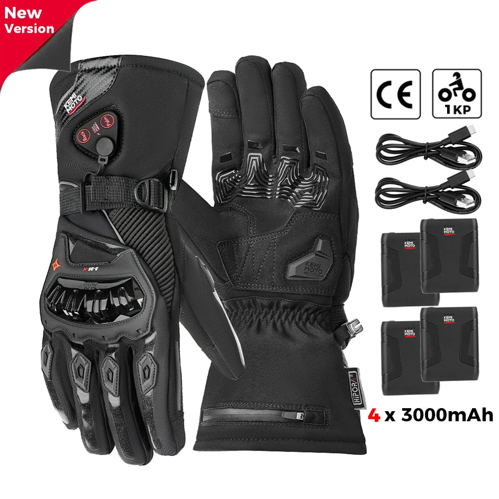 Gants chauffants rechargeables grand froid, tactiles et imperméables