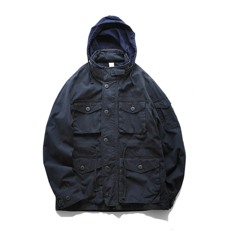 Veste militaire matelassée homme à capuche amovible
