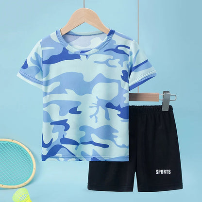 2-Pcs ensemble pour enfants camouflage en polyester Ma boutique