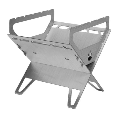 Mini-réchaud à bois pliable en inox pour camping