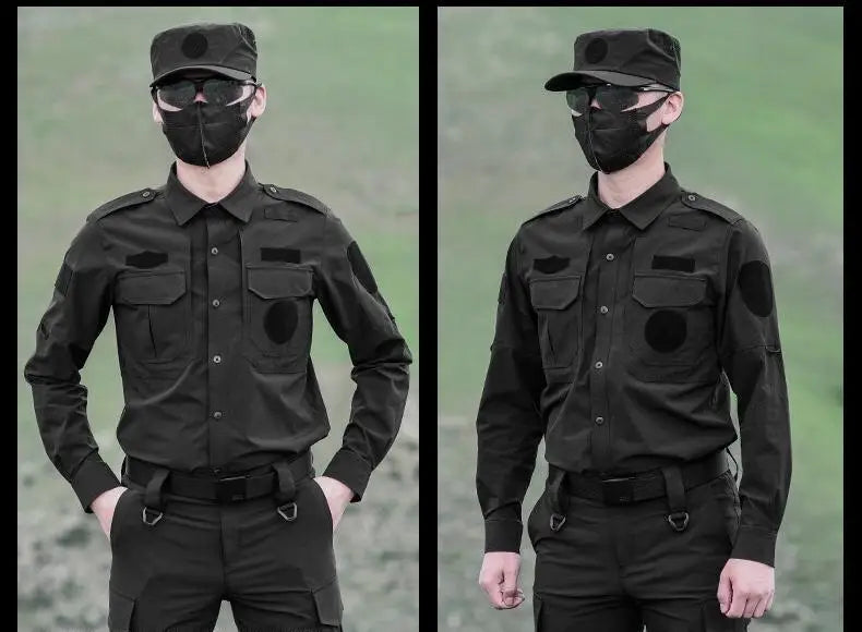 Tenue de Garde Sécuritaire - Uniforme Police en Tissu à Séchage Rapide, Costume de Travail Noir/Bleu pour Homme - BLACKBEARD OUTDOOR INDUSTRIES