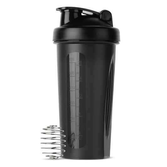 Shaker Sport 600ml avec Ball Whisk — Mixage Sans Grumeaux | Musculation, Fitness & Outdoor | Portable | Plastique ABS Résistant | 2 Coloris