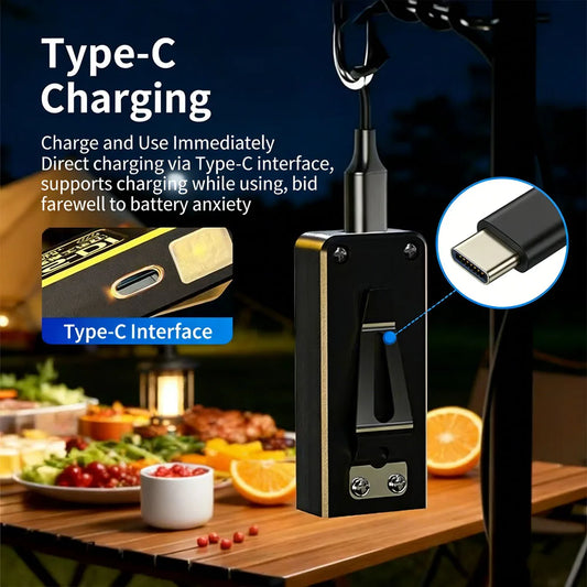Mini Lampe LED Porte-Clés 150lm Rechargeable USB-C – Clip + Aimant
