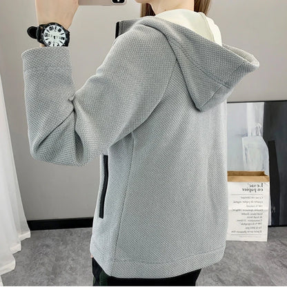 Veste Polaire Femme Chaude à Capuche Outdoor Hiver