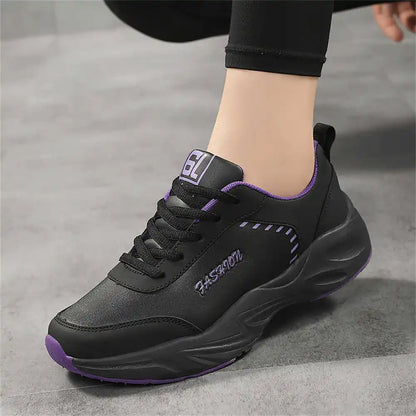 Baskets Basses Femme Semelle Plateforme Épaisse – Sneakers Respirantes Lacets – Pointures 35 à 42