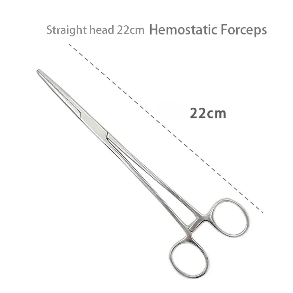 Pinces hémostatiques en acier inoxydable 1 pièce - Outil chirurgical, pinces de verrouillage courbées/droites pour pêche