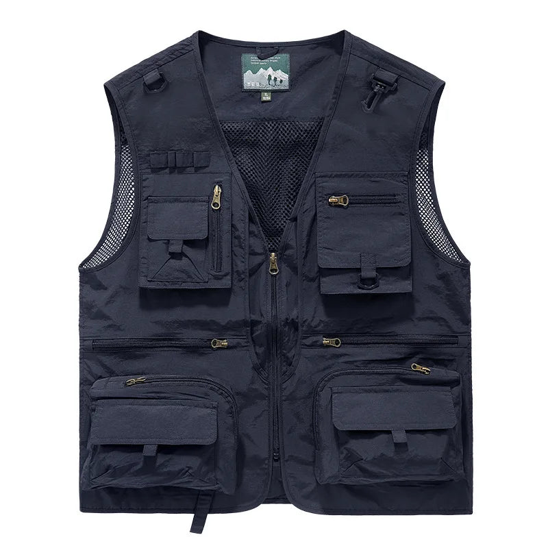 Gilet Multi-Poches Homme Respirant — Pêche, Outdoor & Casual | 7 Couleurs | EU L à 4XL - BLACKBEARD OUTDOOR INDUSTRIES