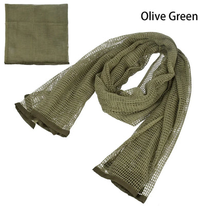 Chèche Tactique Camouflage Filet 190x90cm – Coton/Nylon, Multifonction | Airsoft, Chasse, Randonnée