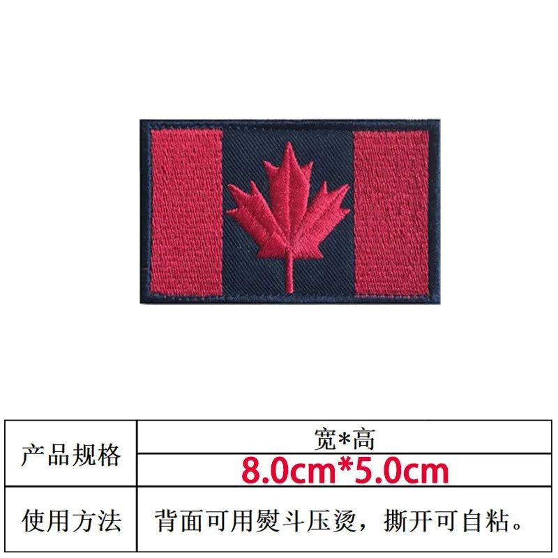 Patch Drapeau Canada – Brodé avec Velcro ou à Coudre - BLACKBEARD OUTDOOR INDUSTRIES