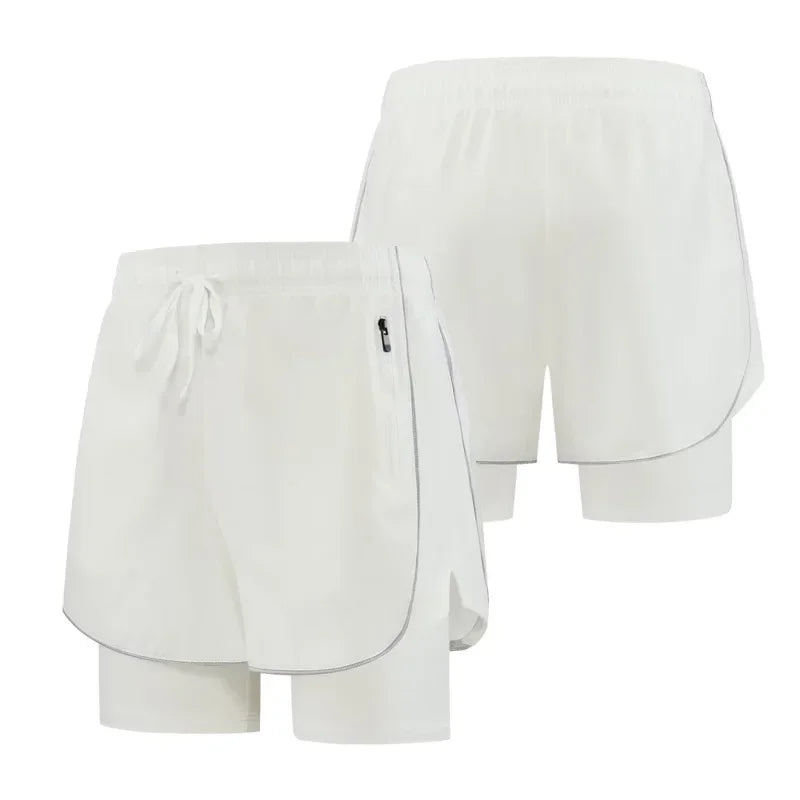Shorts de Sport Femme 2-en-1 Taille Haute - Séchage rapide • Poche zippée • Confort anti-exposition - BLACKBEARD OUTDOOR INDUSTRIES