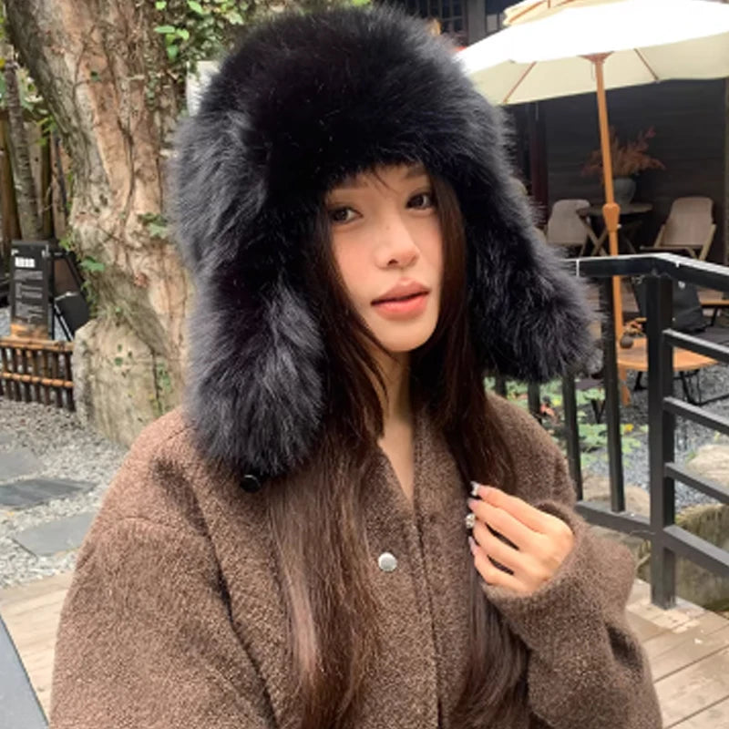 Chapka Ushanka Peluche Douce - Oreillettes, Unisexe pour le Ski et l'Hiver