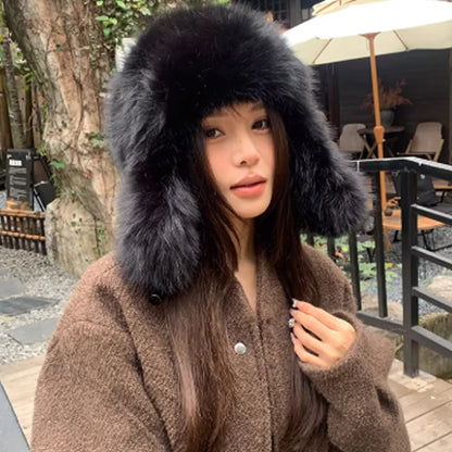 Chapka Ushanka Peluche Douce - Oreillettes, Unisexe pour le Ski et l'Hiver