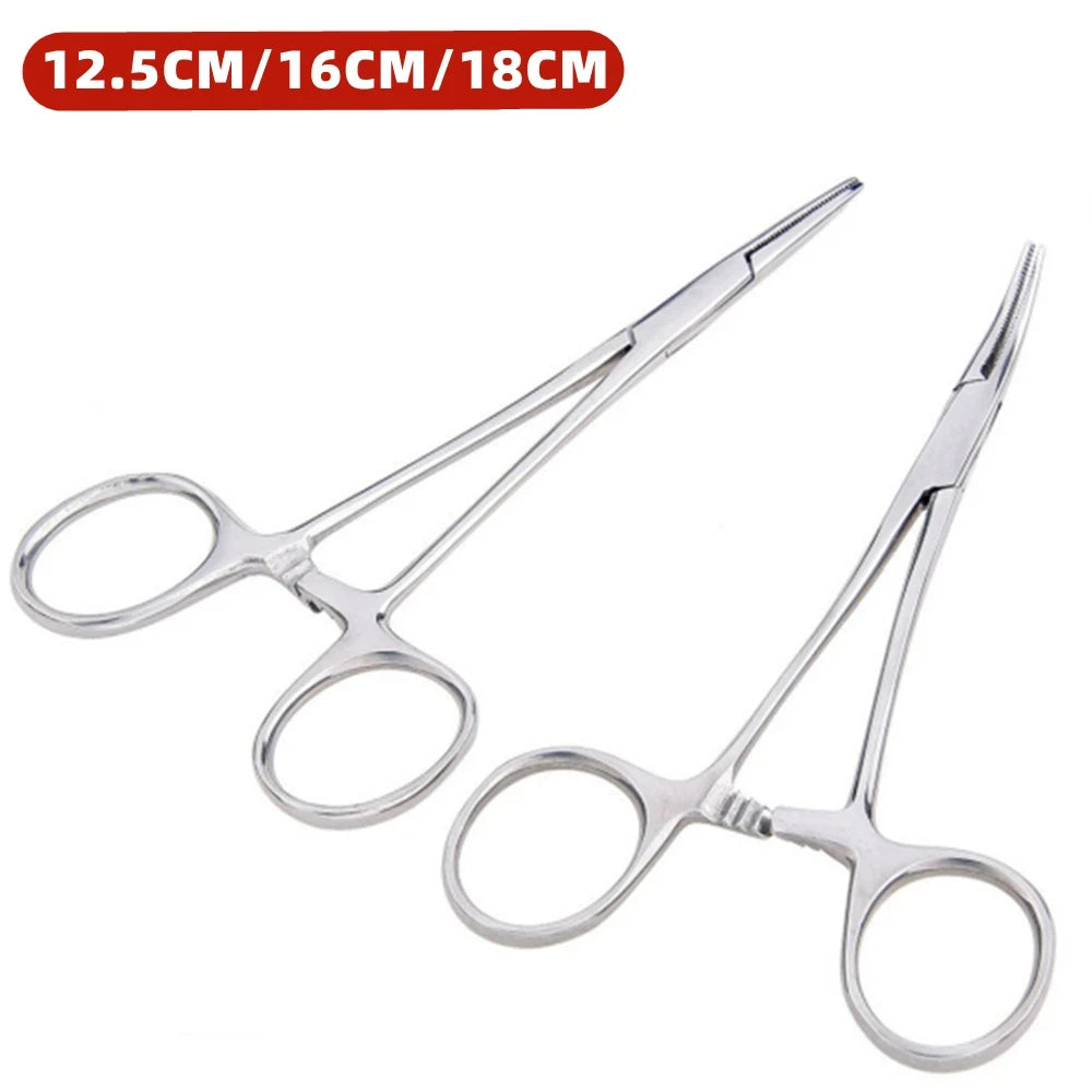 Pinces hémostatiques en acier inoxydable 1 pièce - Outil chirurgical, pinces de verrouillage courbées/droites pour pêche