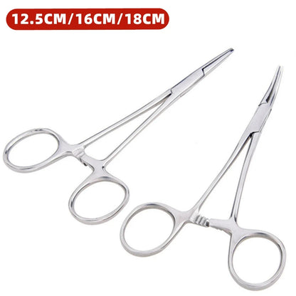 Pinces hémostatiques en acier inoxydable 1 pièce - Outil chirurgical, pinces de verrouillage courbées/droites pour pêche