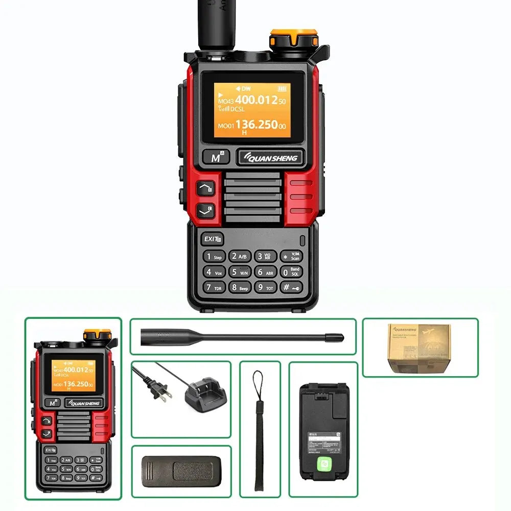 Talkie-Walkie Quansheng UV-K6 – Radio Portable UHF/VHF 5W, Bande Air, Charge USB-C