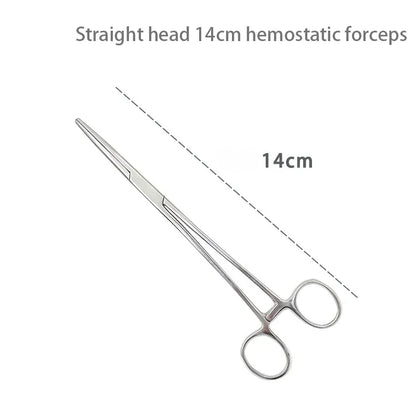 Pinces hémostatiques en acier inoxydable 1 pièce - Outil chirurgical, pinces de verrouillage courbées/droites pour pêche