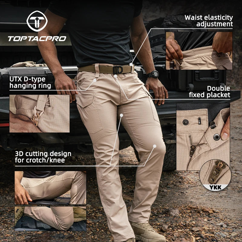 Pantalon tactique TOPTACPRO stretch ripstop déperlant multi-poches - BLACKBEARD OUTDOOR INDUSTRIES