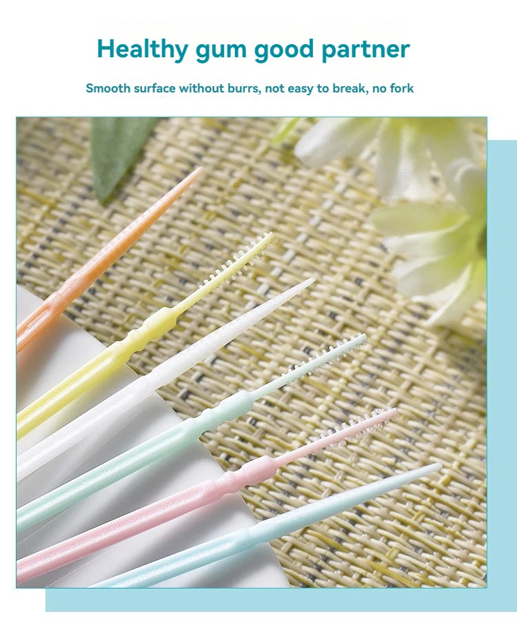 Toothpick Brosse – 200 Pièces en Boîte | Brossettes Interdentaires Jetables pour Adulte Ma boutique
