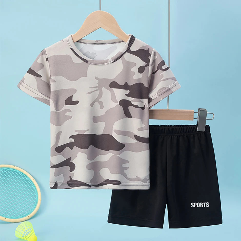 2-Pcs ensemble pour enfants camouflage en polyester Ma boutique