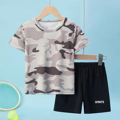 2-Pcs ensemble pour enfants camouflage en polyester Ma boutique