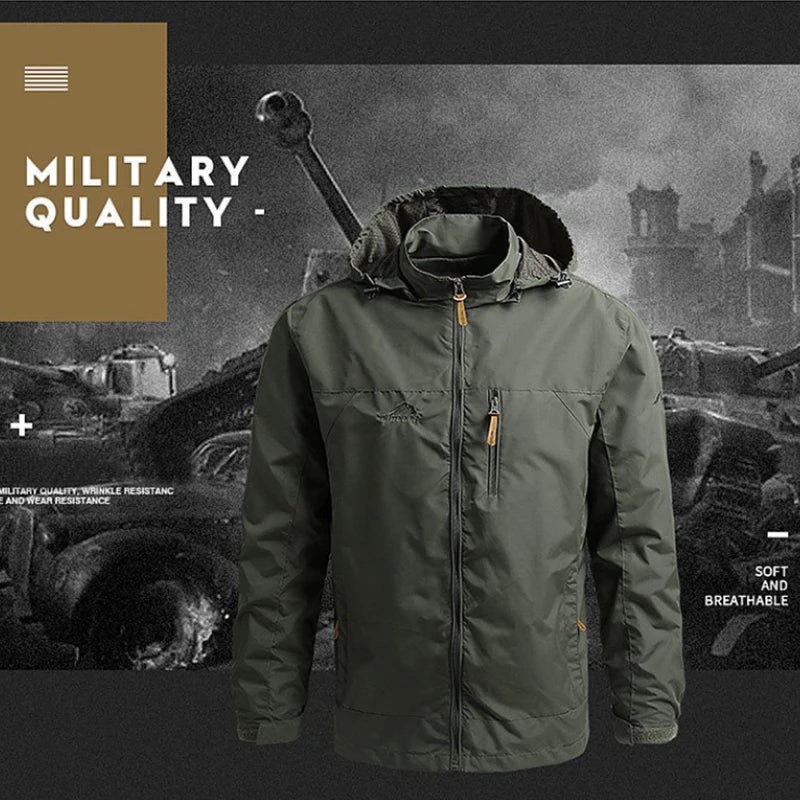 Coupe-Vent Tactique Homme Imperméable — Capuche, Léger, Style Militaire | M à 5XL - BLACKBEARD OUTDOOR INDUSTRIES
