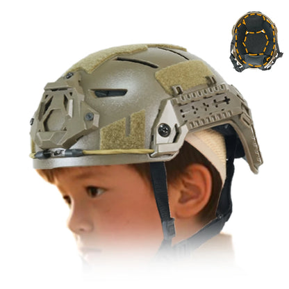 Casque tactique airsoft haute coupe avec rails, 50–55 cm