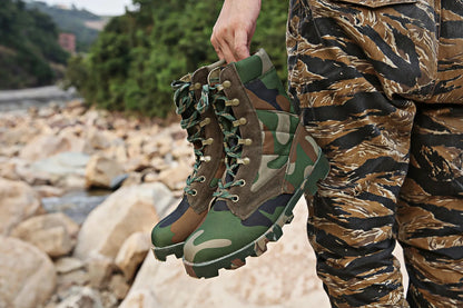 Bottes Tactiques Desert Boots Vertes - Imperméables, Tailles 37 à 48