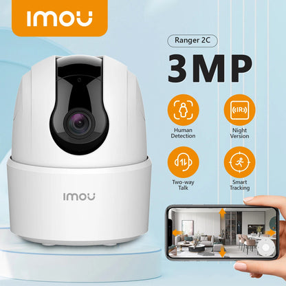 Caméra Wi-Fi Intérieure IMOU Ranger 2C 3MP – Surveillance 360° – Détection Humaine – Audio Bidirectionnel – Vision Nocturne – Suivi Intelligent – Sirène Intégrée Ma boutique